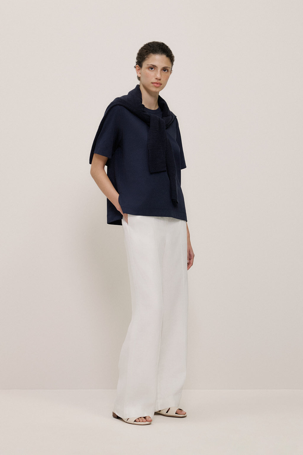 Modal Cotton Boxy Crew T-Shirt