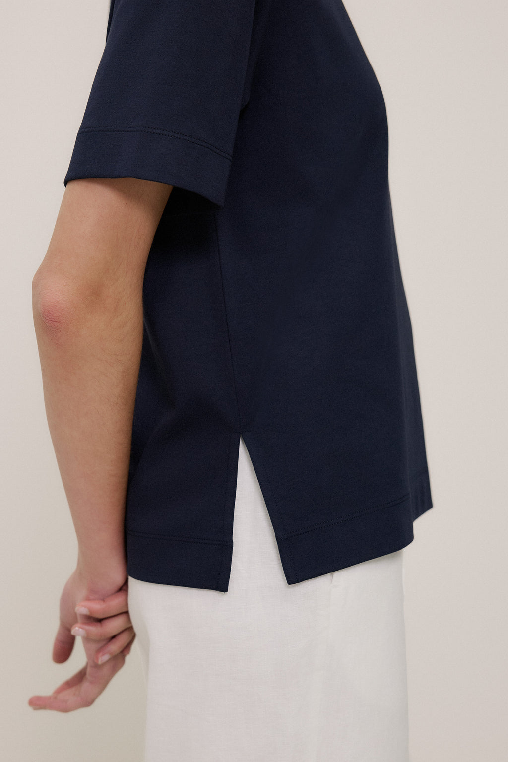Modal Cotton Boxy Crew T-Shirt