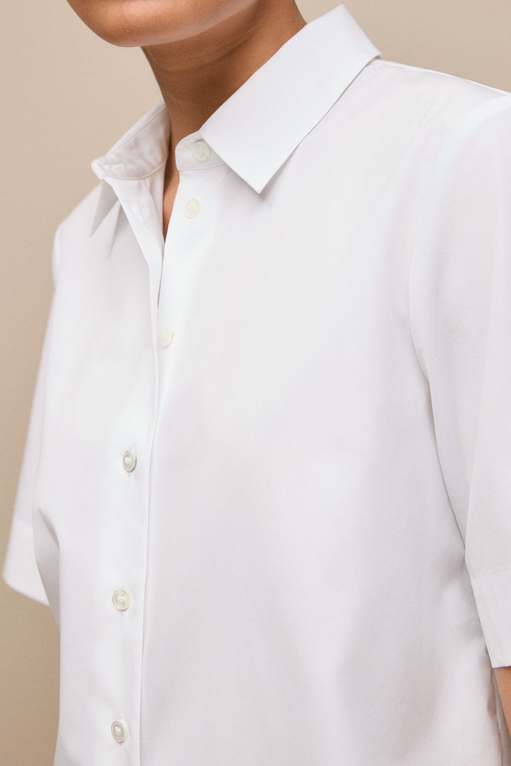 Cotton Poplin Short Sleeve Shirt