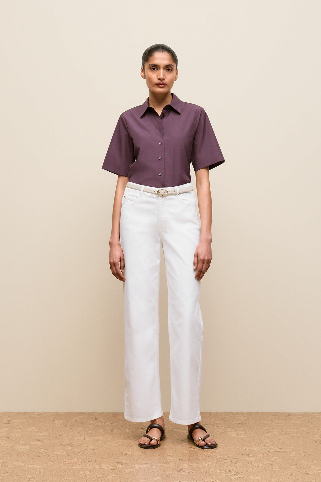 Cotton Poplin Short Sleeve Shirt