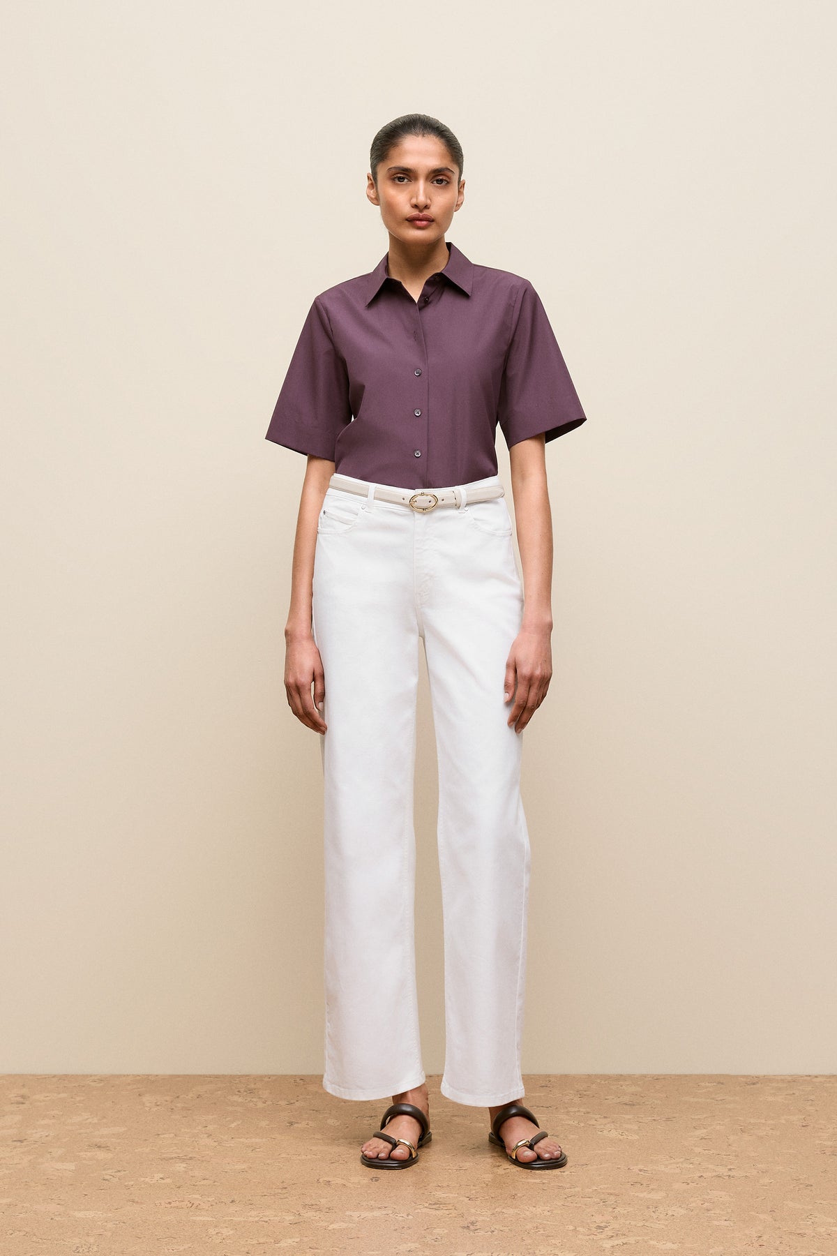 Cotton Poplin Short Sleeve Shirt