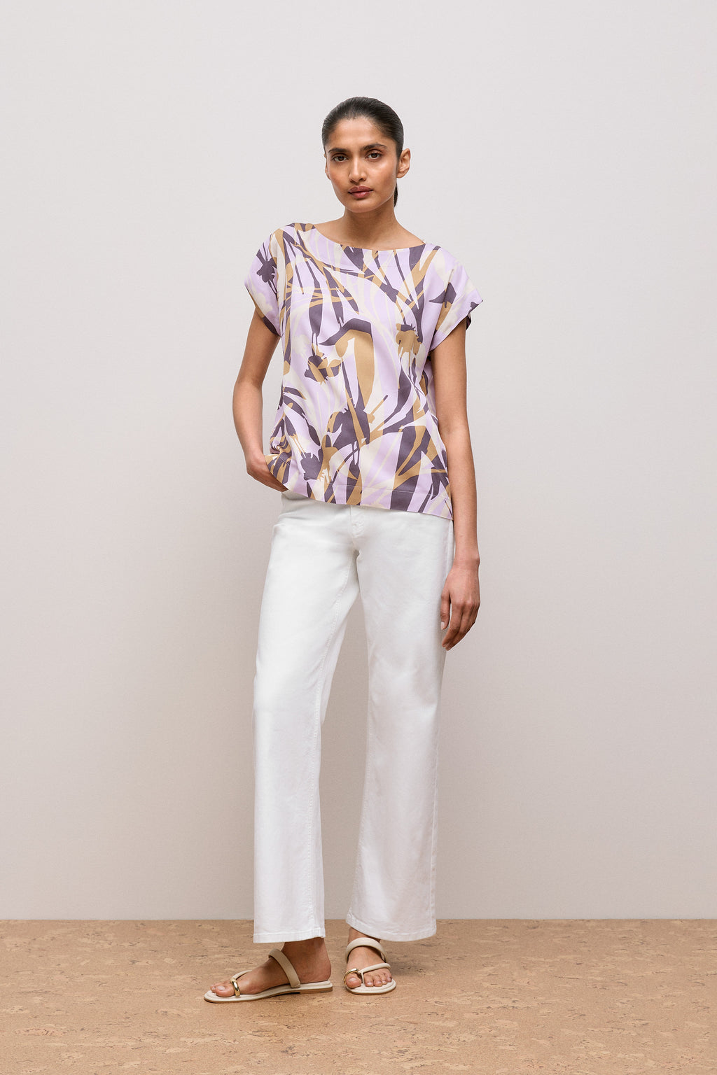 Shadow Leaf Woven Twill T-Shirt