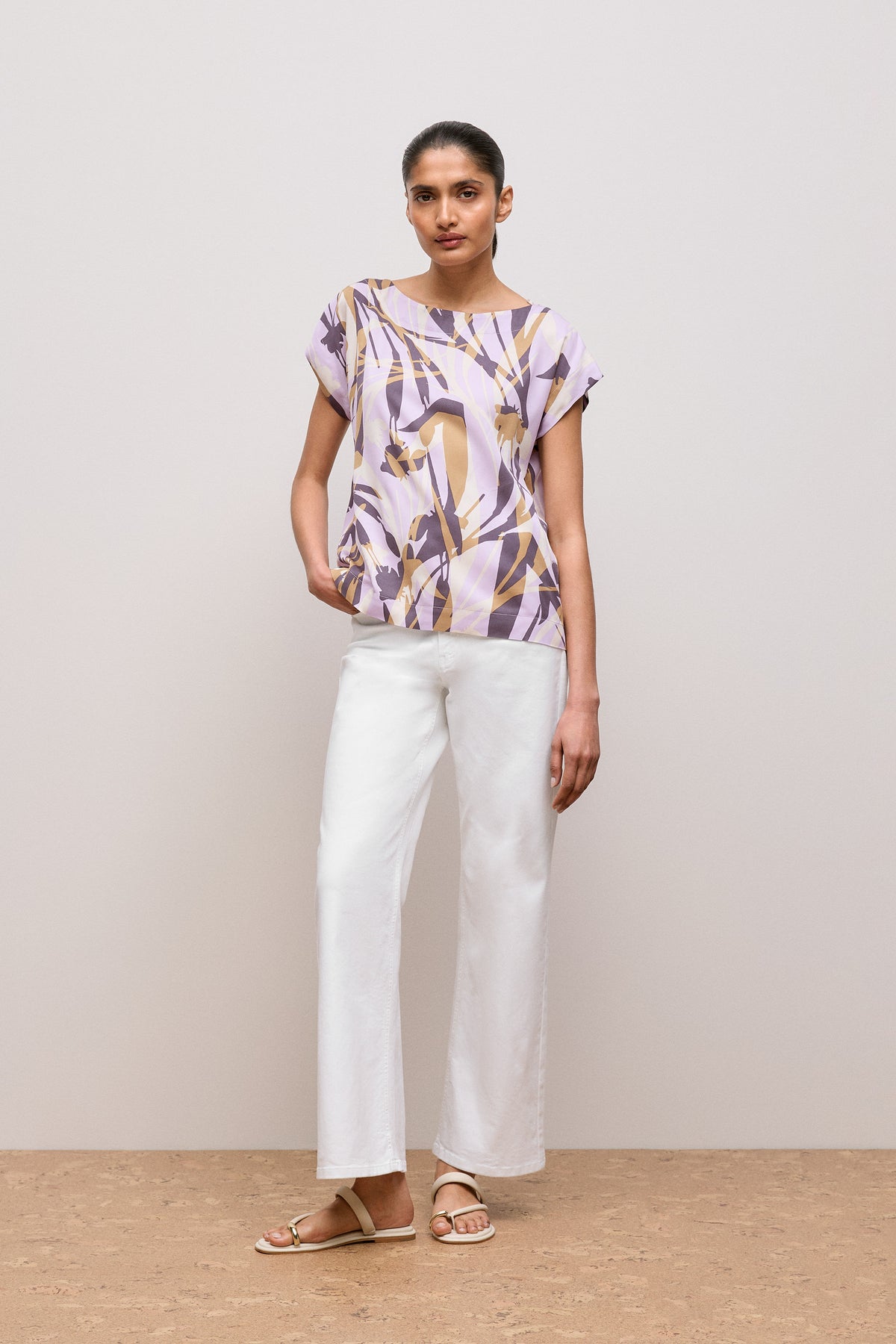Shadow Leaf Woven Twill T-Shirt
