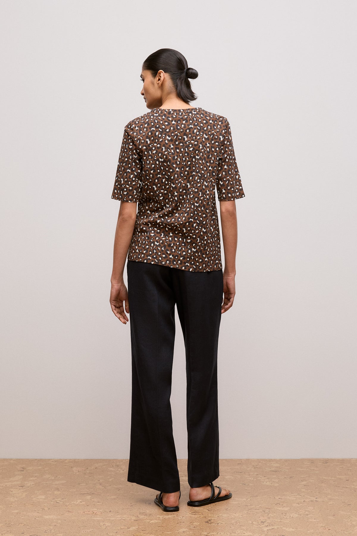 Cotton Leopard Half Sleeve T-Shirt