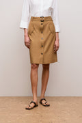Button Through Belted Skirt
