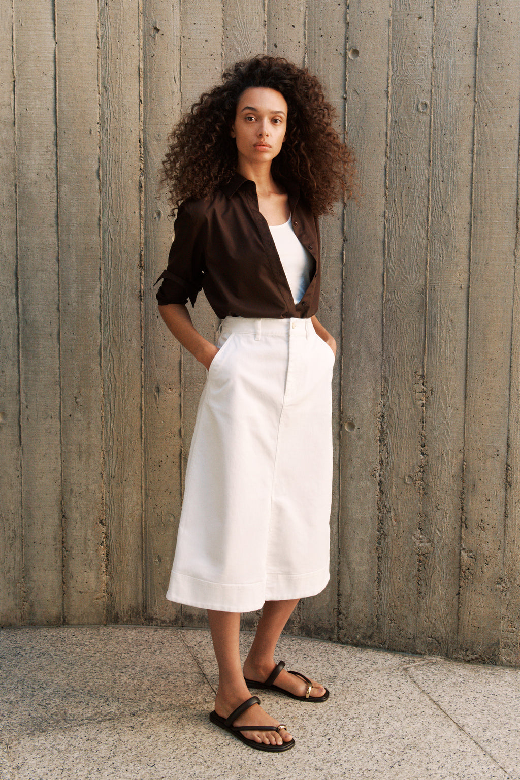 Denim A-Line Skirt