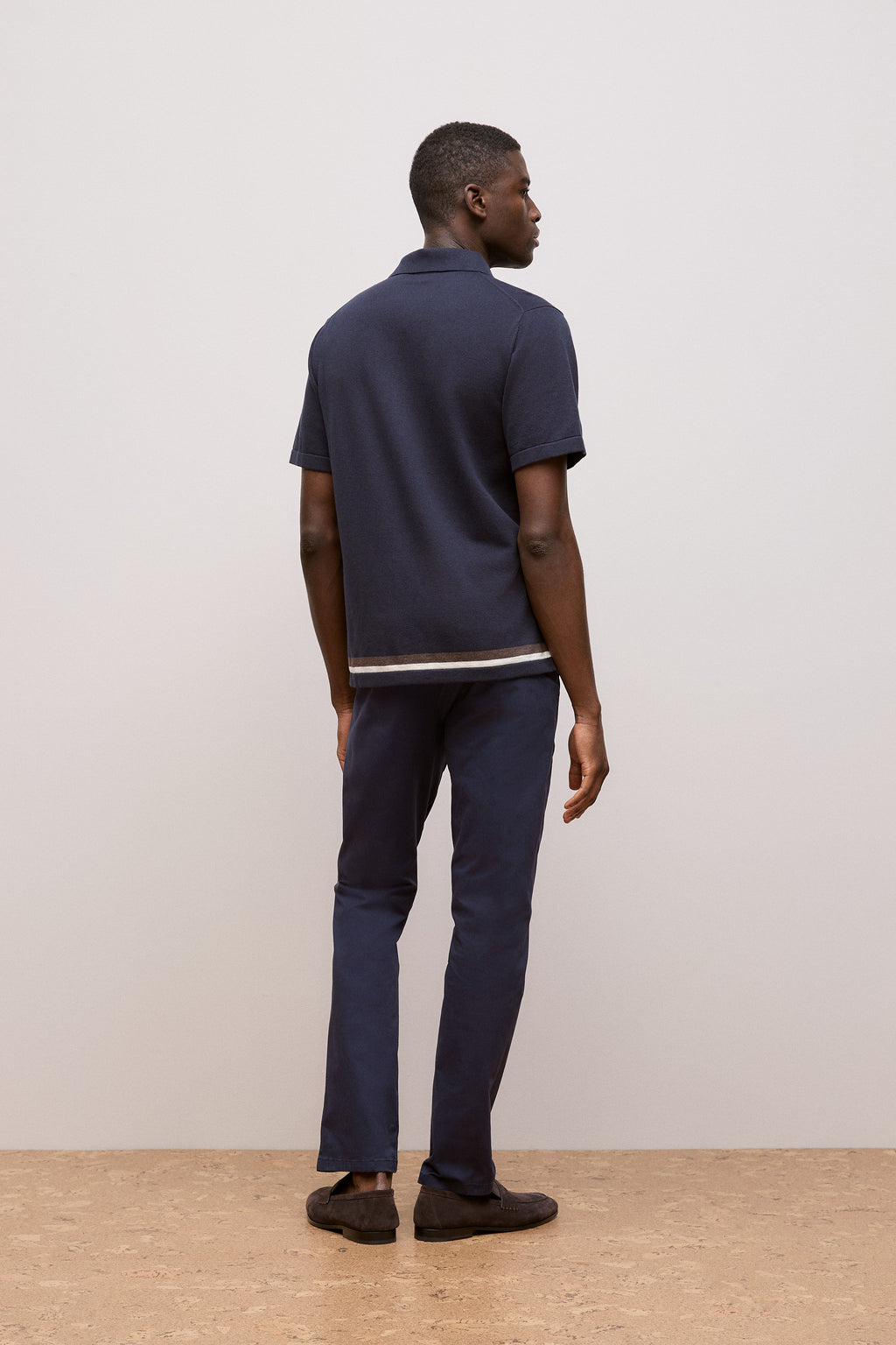 Cotton Silk Graphic Knit Shirt