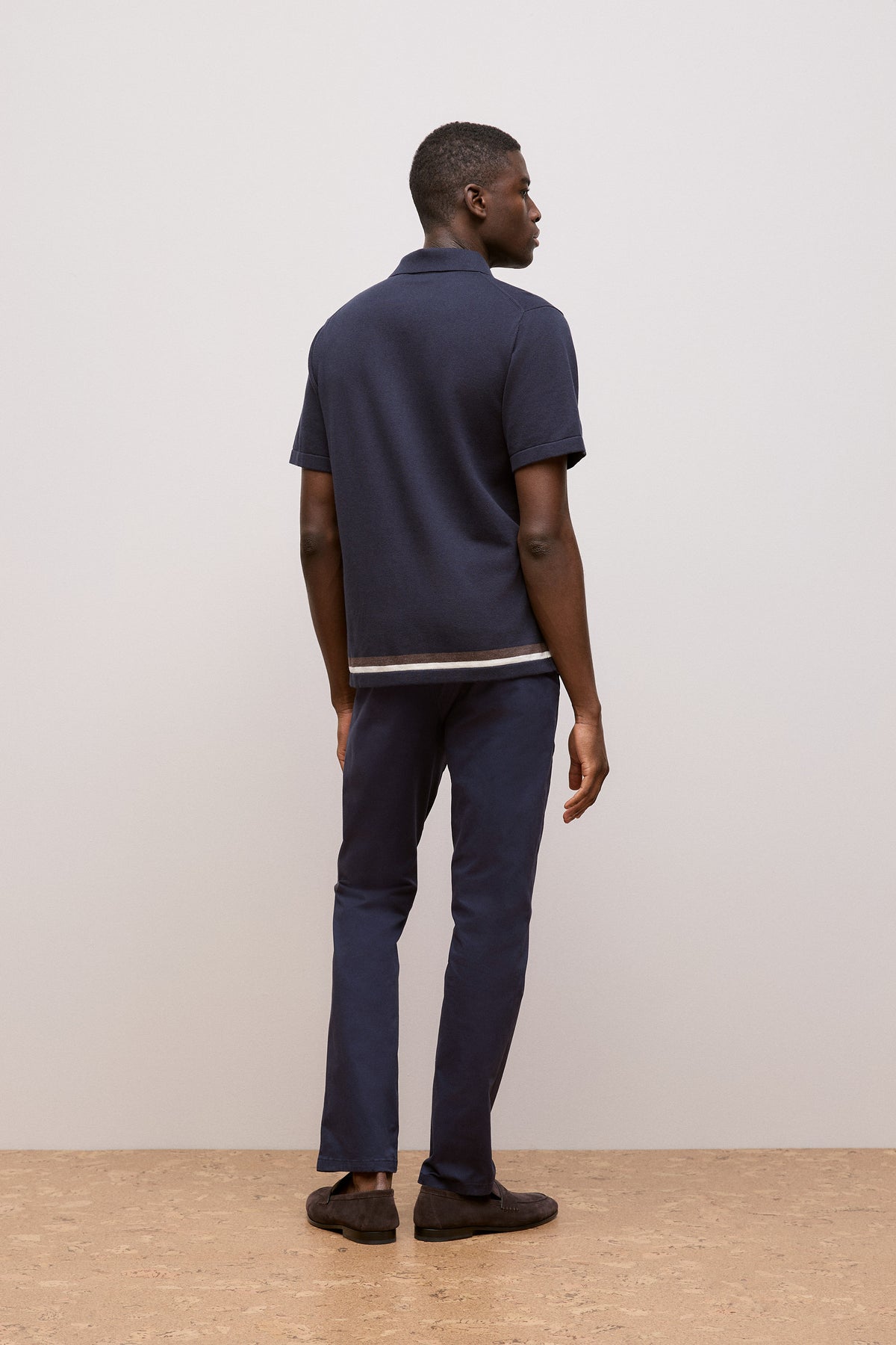 Cotton Silk Graphic Knit Shirt