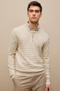 Cotton Silk Half Zip Knit