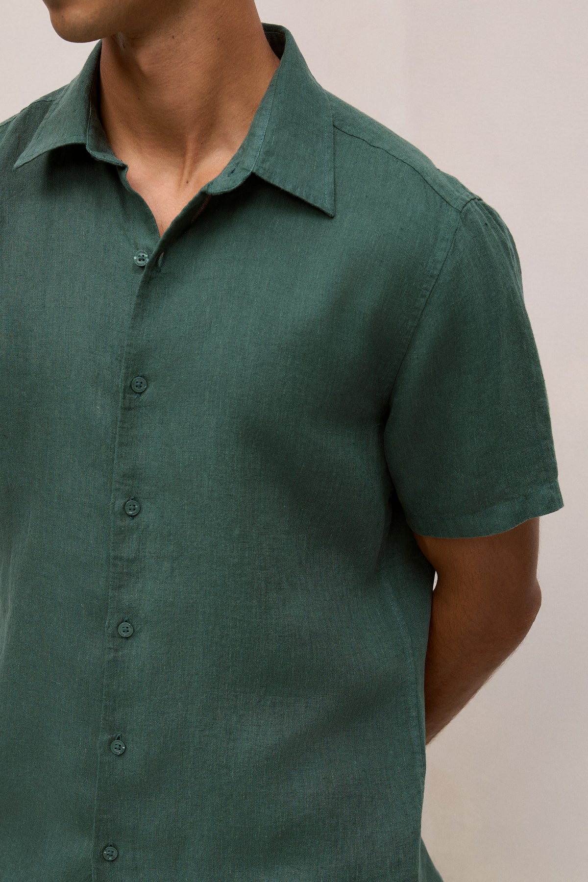 Linen End On End Short Sleeve Shirt