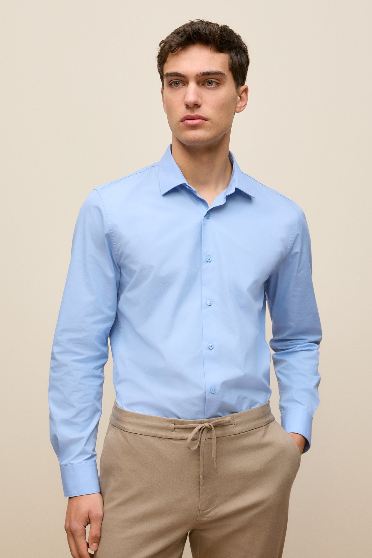 Tailored Fit Cotton Poplin Shirt