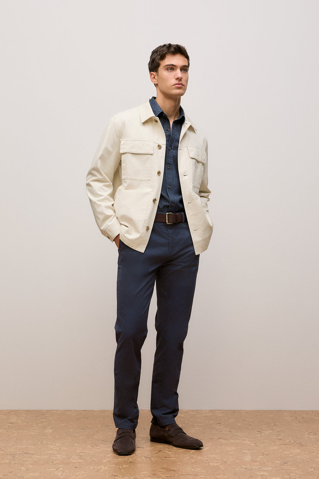 Regular Fit Denim Chambray Shirt