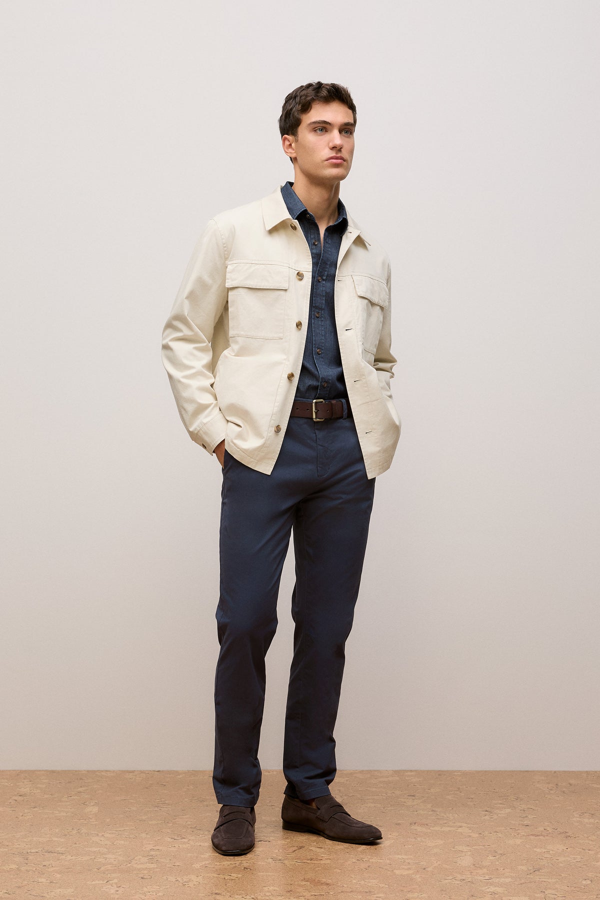 Regular Fit Denim Chambray Shirt