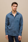 Regular Fit Linen Fine Stripe Shirt
