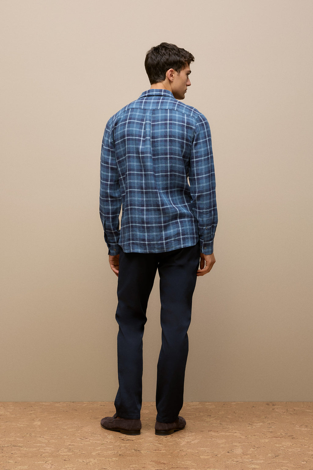 Regular Fit Linen Classic Check Shirt