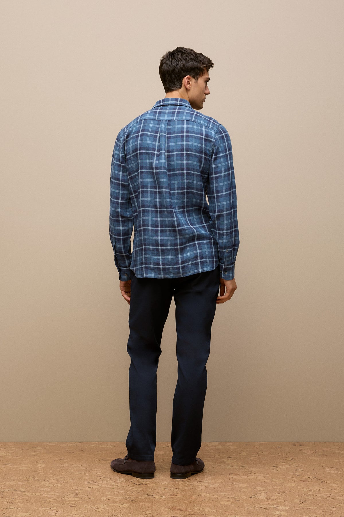 Regular Fit Linen Classic Check Shirt