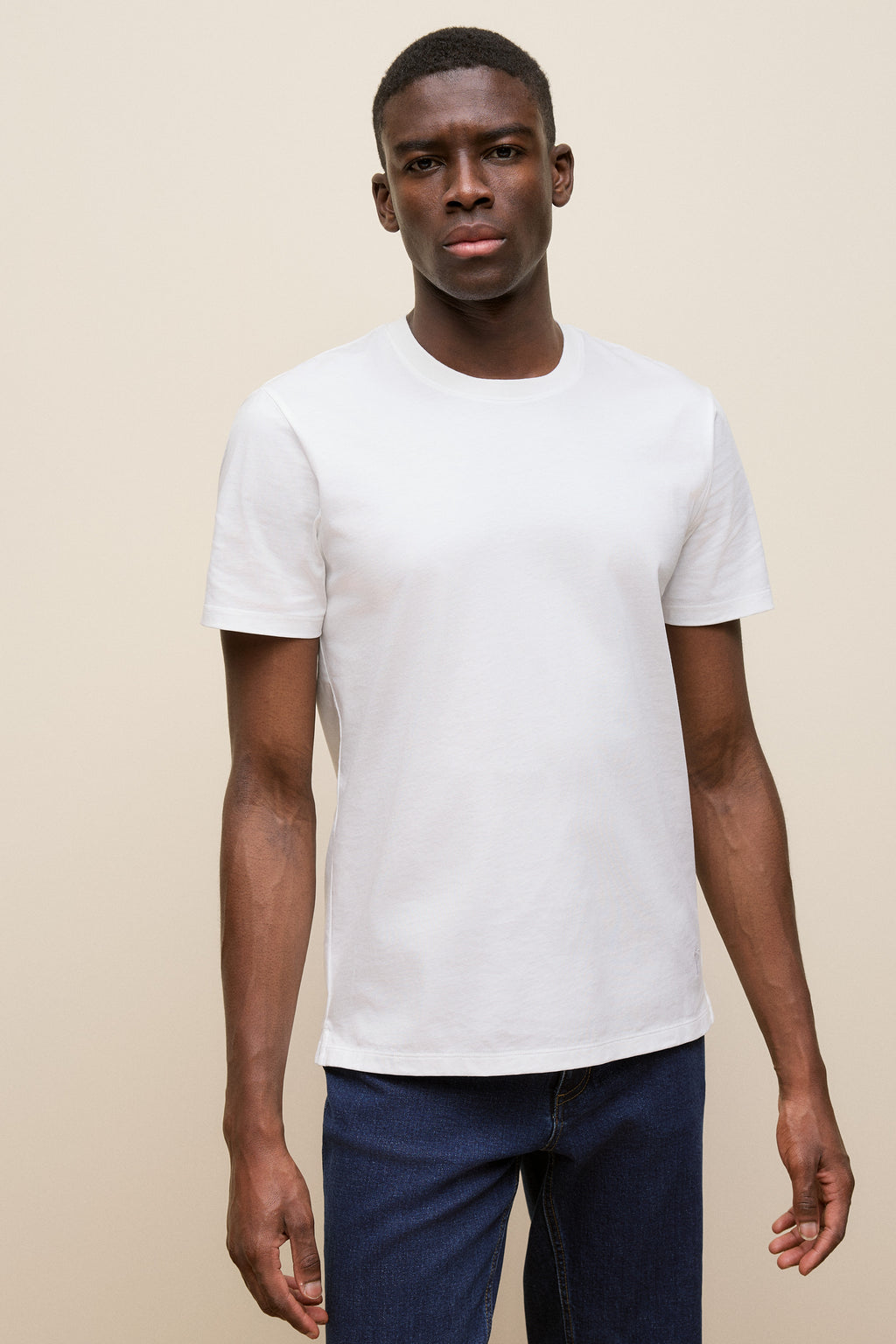Mercerised Cotton Crew T-Shirt
