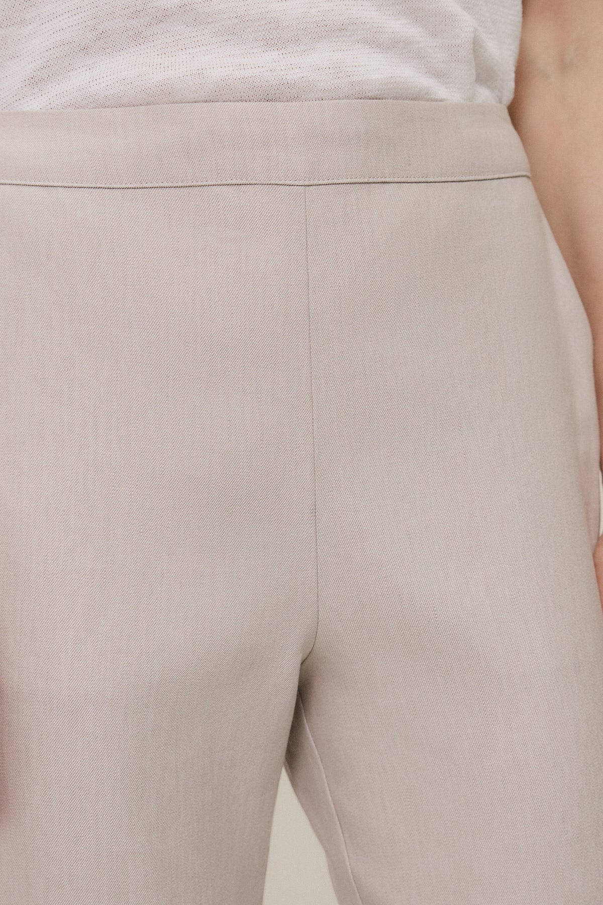 Stretch Linen Blend Pull On Pant
