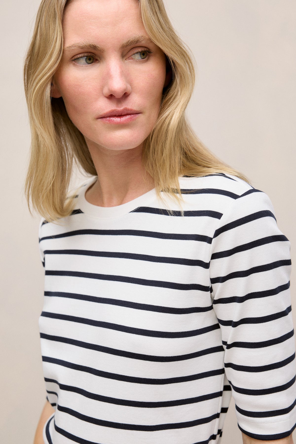 Yarn Dyed Stripe Half Sleeve T-Shirt