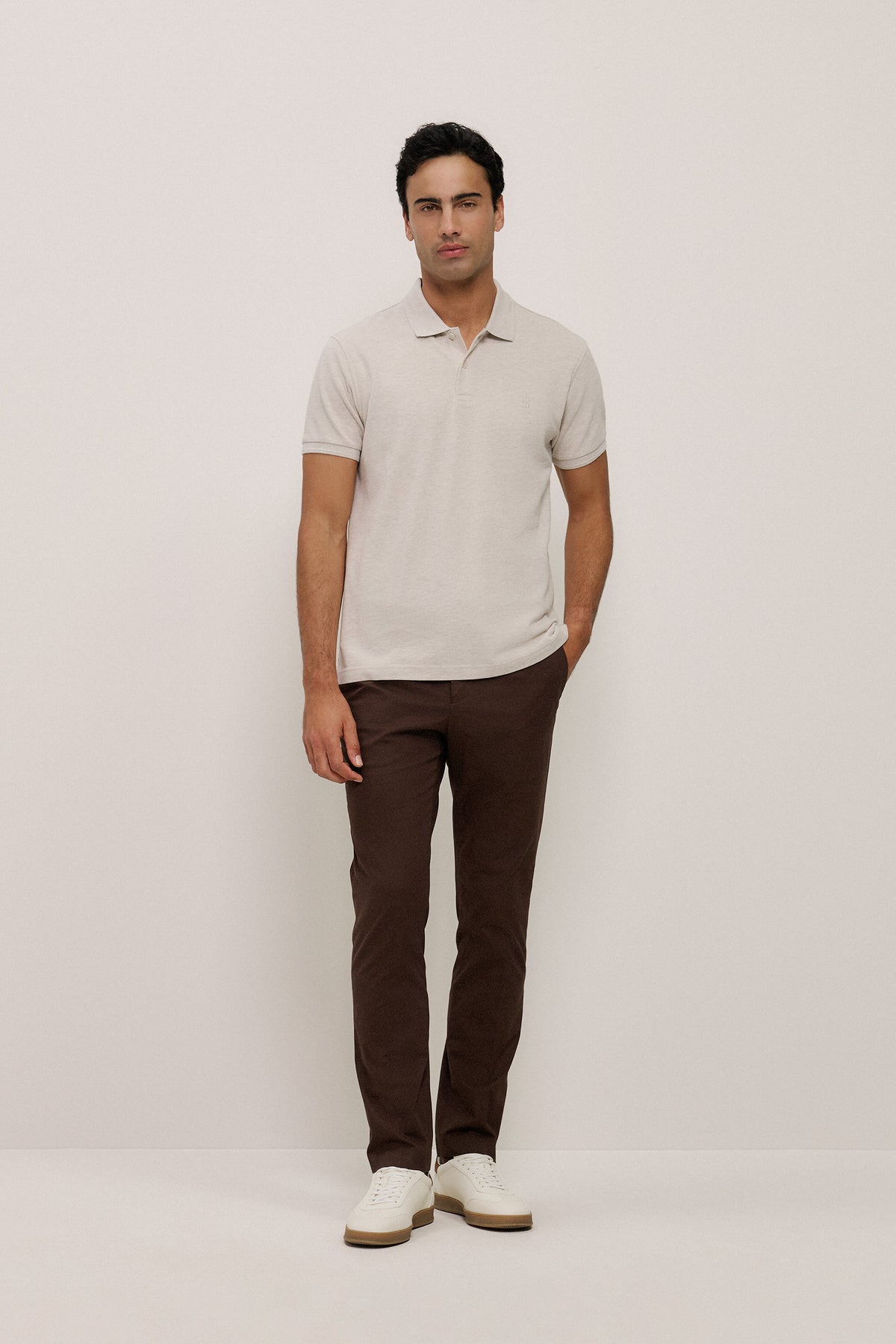 Pique Marle Monogram Polo