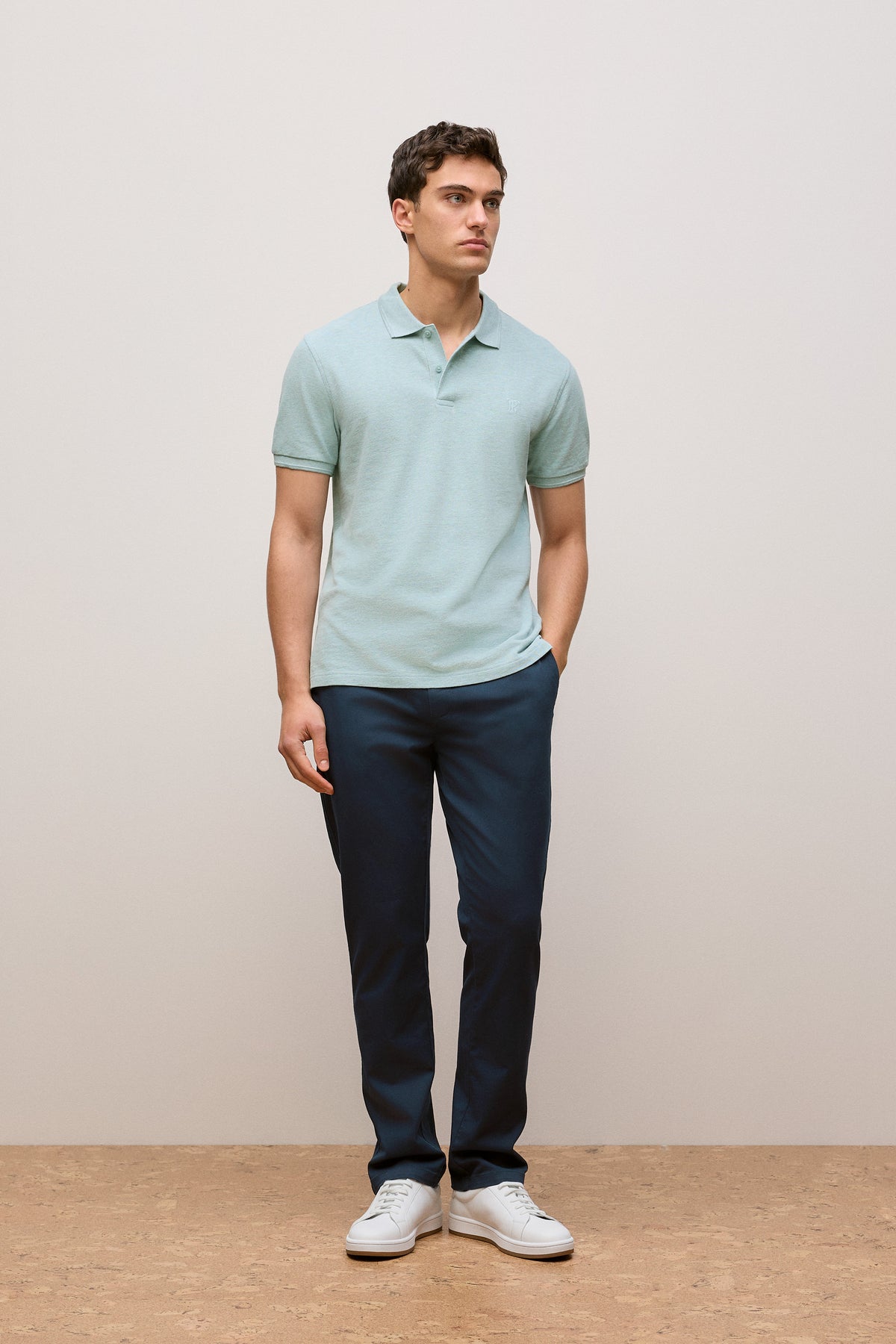 Pique Marle Monogram Polo