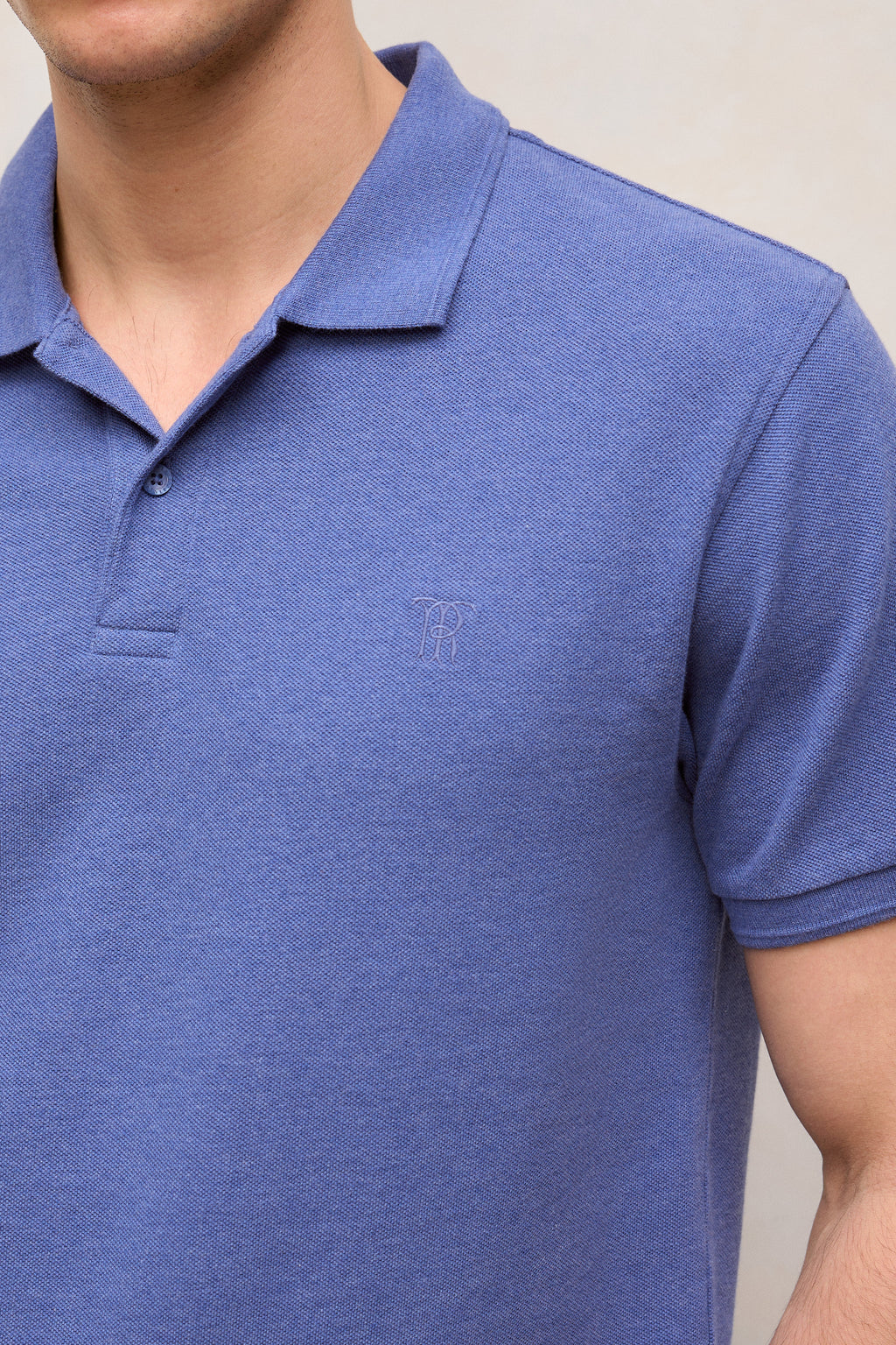 Pique Marle Monogram Polo