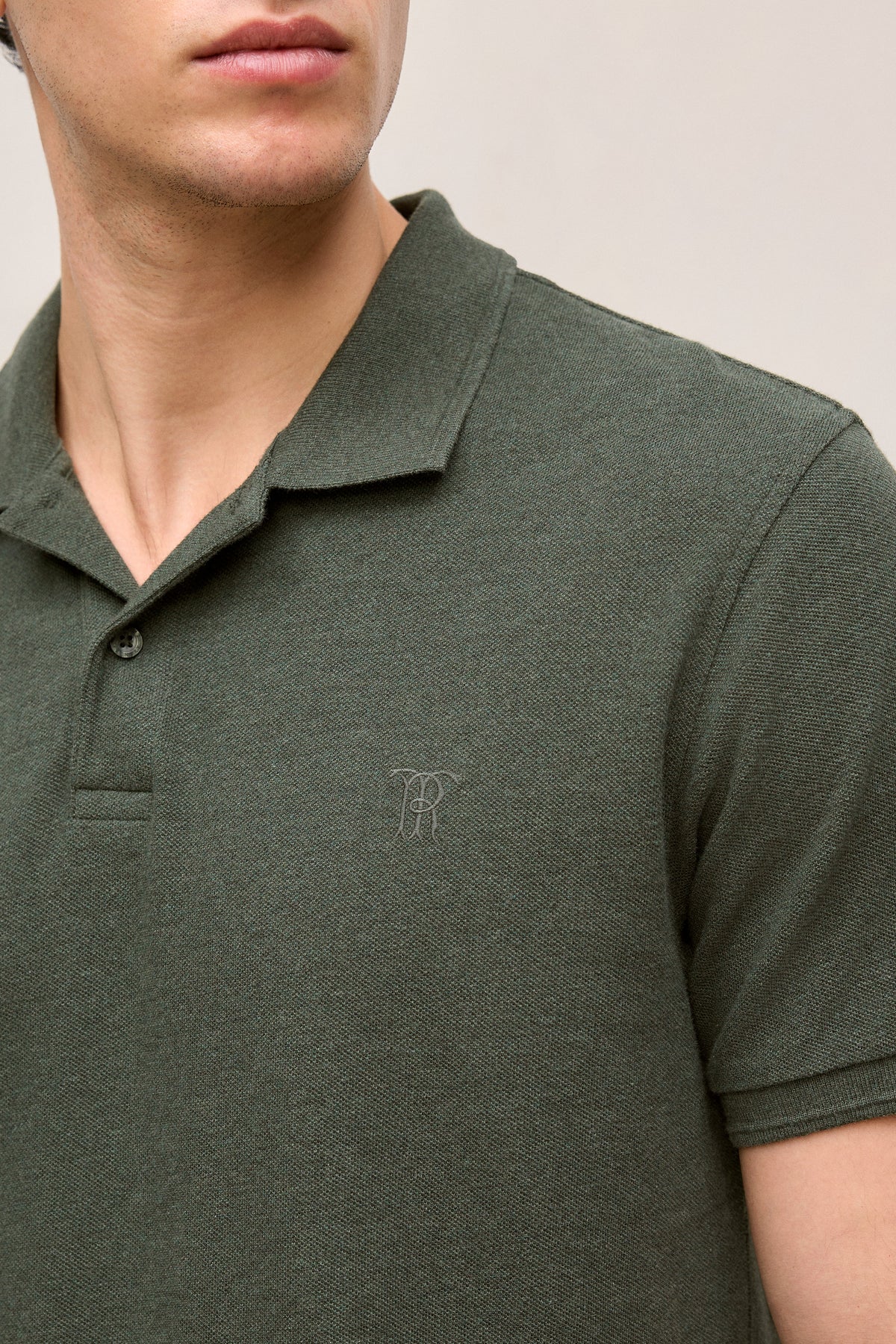 Pique Marle Monogram Polo