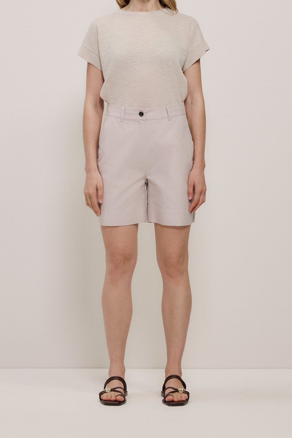 Yarn Dyed Stretch Cotton Tailored Short