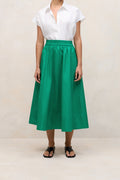 Cotton Poplin Pull On Skirt