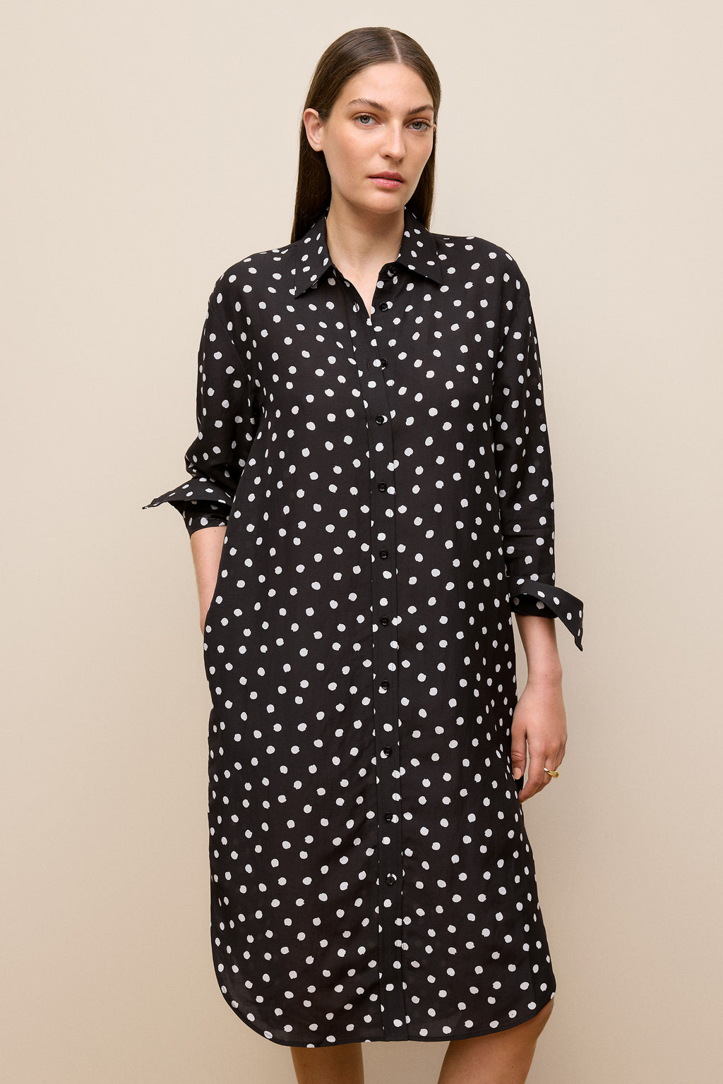 Spot Relaxed Shirt Dress