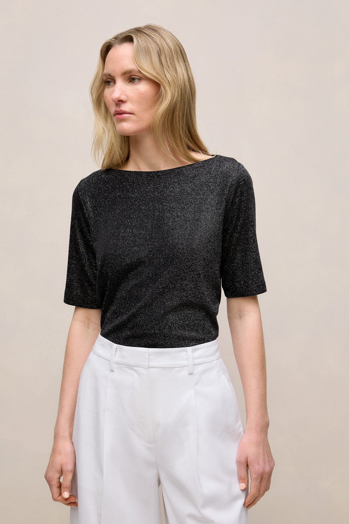 Metallic Rib T-Shirt