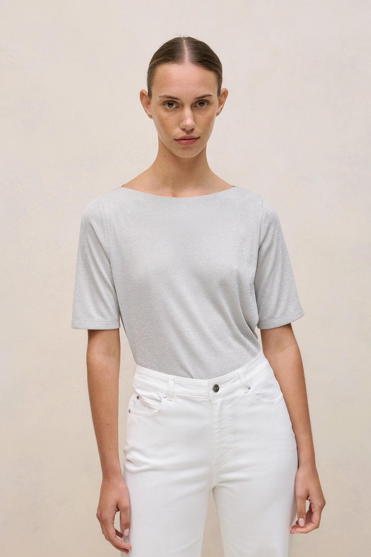 Metallic Rib T-Shirt