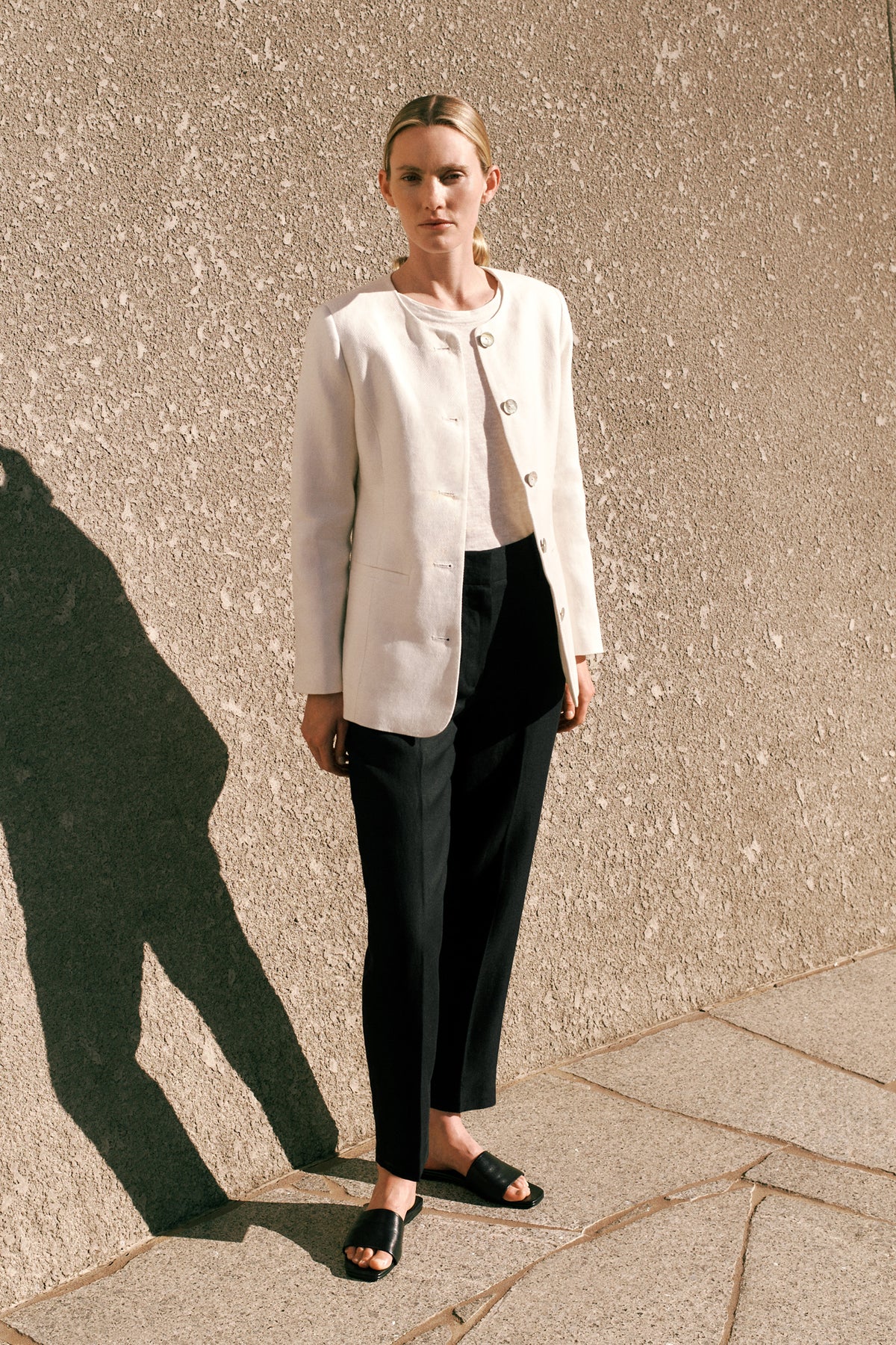 Linen Tapered Leg Pant
