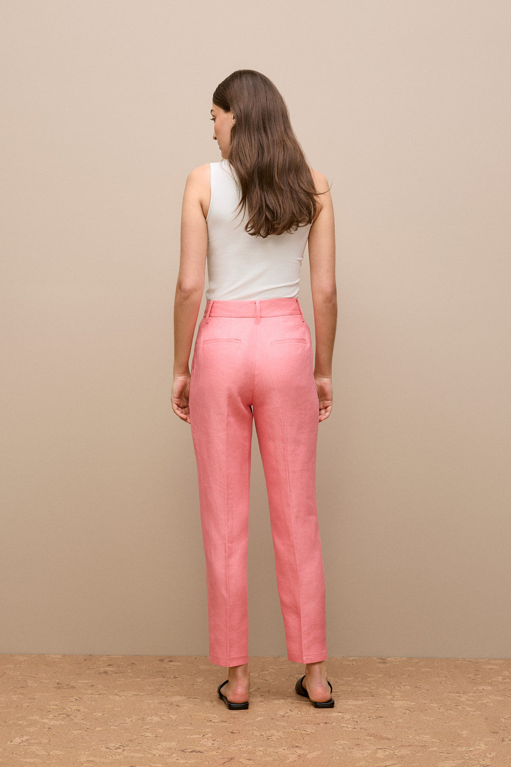 Linen Tapered Leg Pant