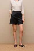 Stretch Linen Blend Tailored Short