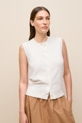 Cotton Cashmere Knit Vest