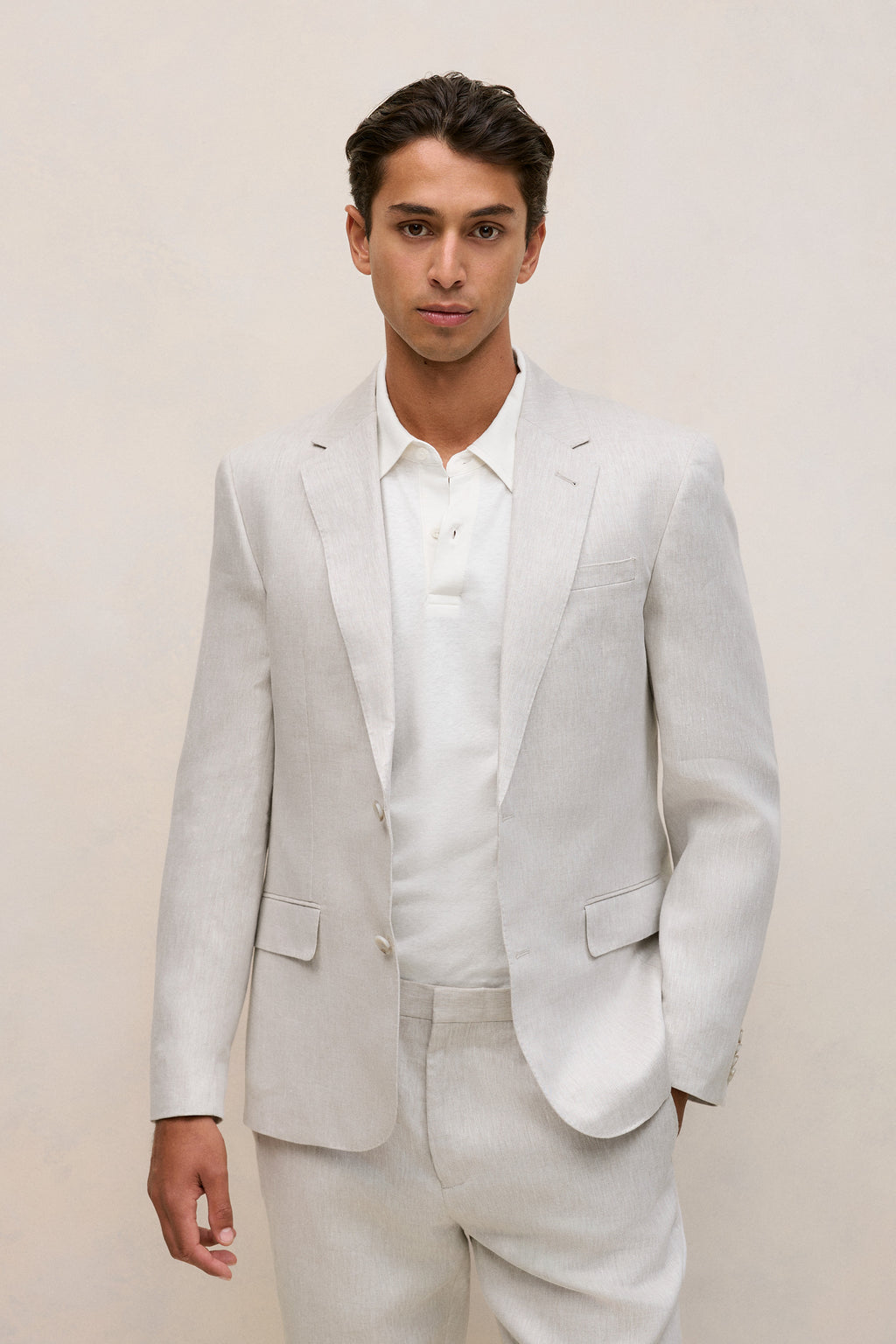 Regular Fit Linen Twill Blazer