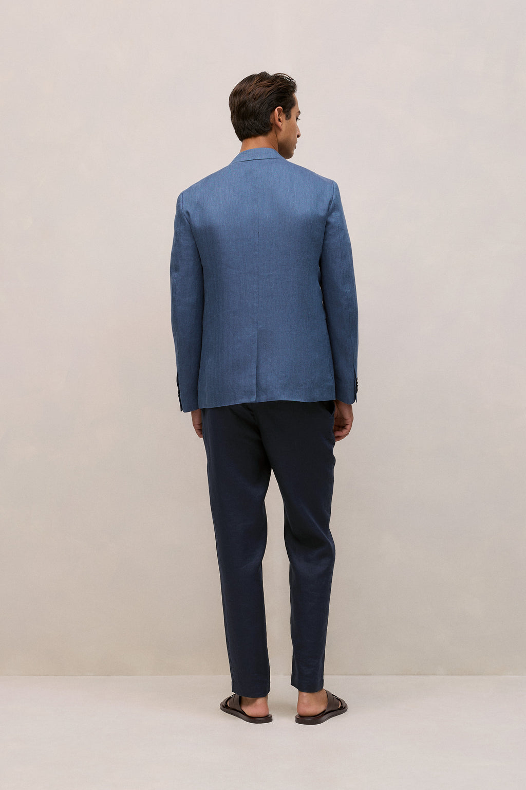 Regular Fit Linen Herringbone Blazer