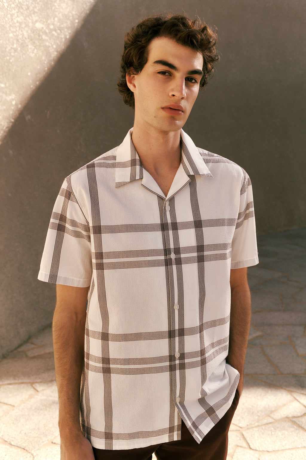 Seersucker Check Camp Shirt