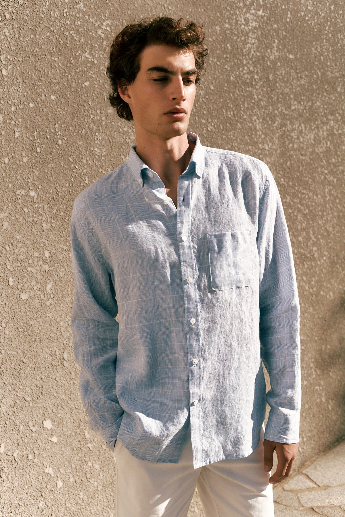 Regular Fit Linen Glen Check Shirt