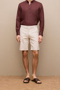 Stretch Cotton Dobby Longline Short