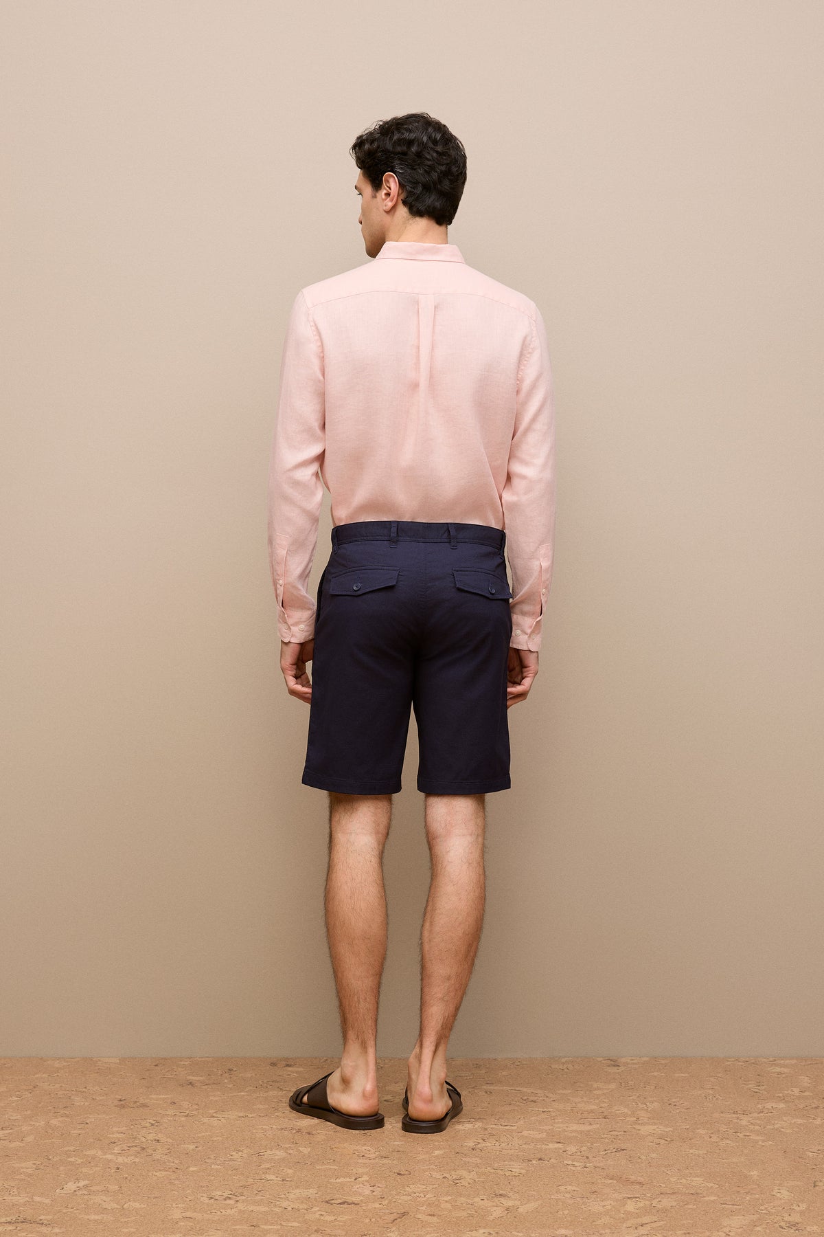 Stretch Cotton Dobby Longline Short