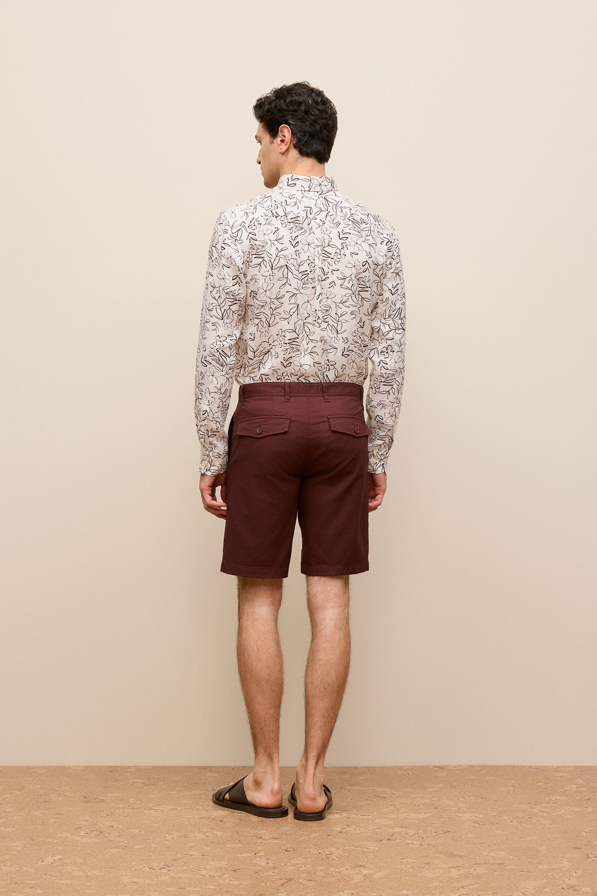 Stretch Cotton Dobby Longline Short