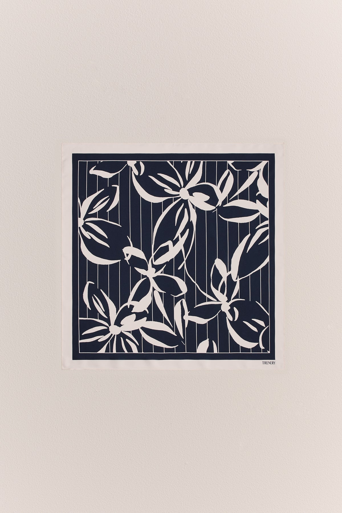 Floral Stripe Silk Twill Neckerchief