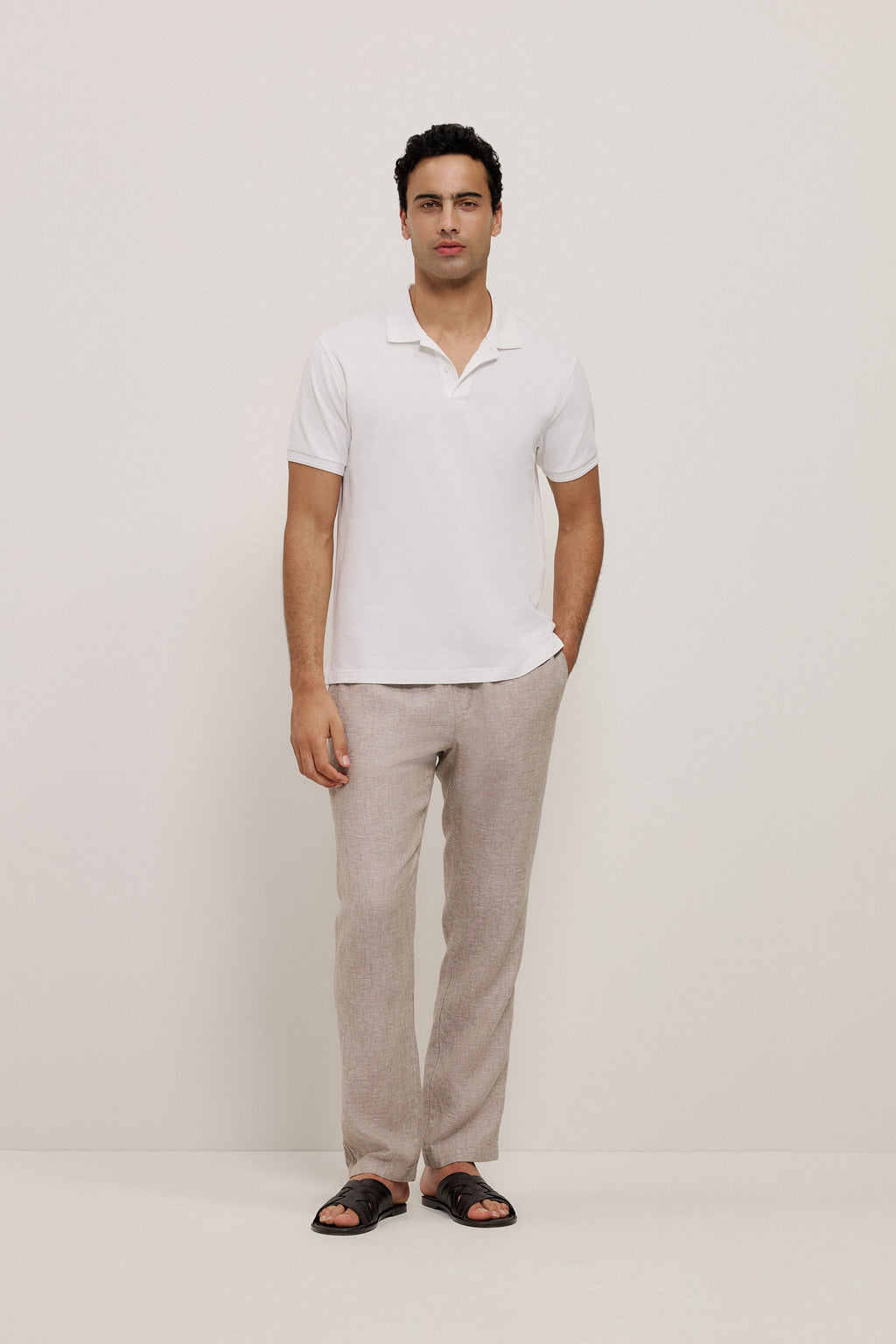 Pique Monogram Short Sleeve Polo