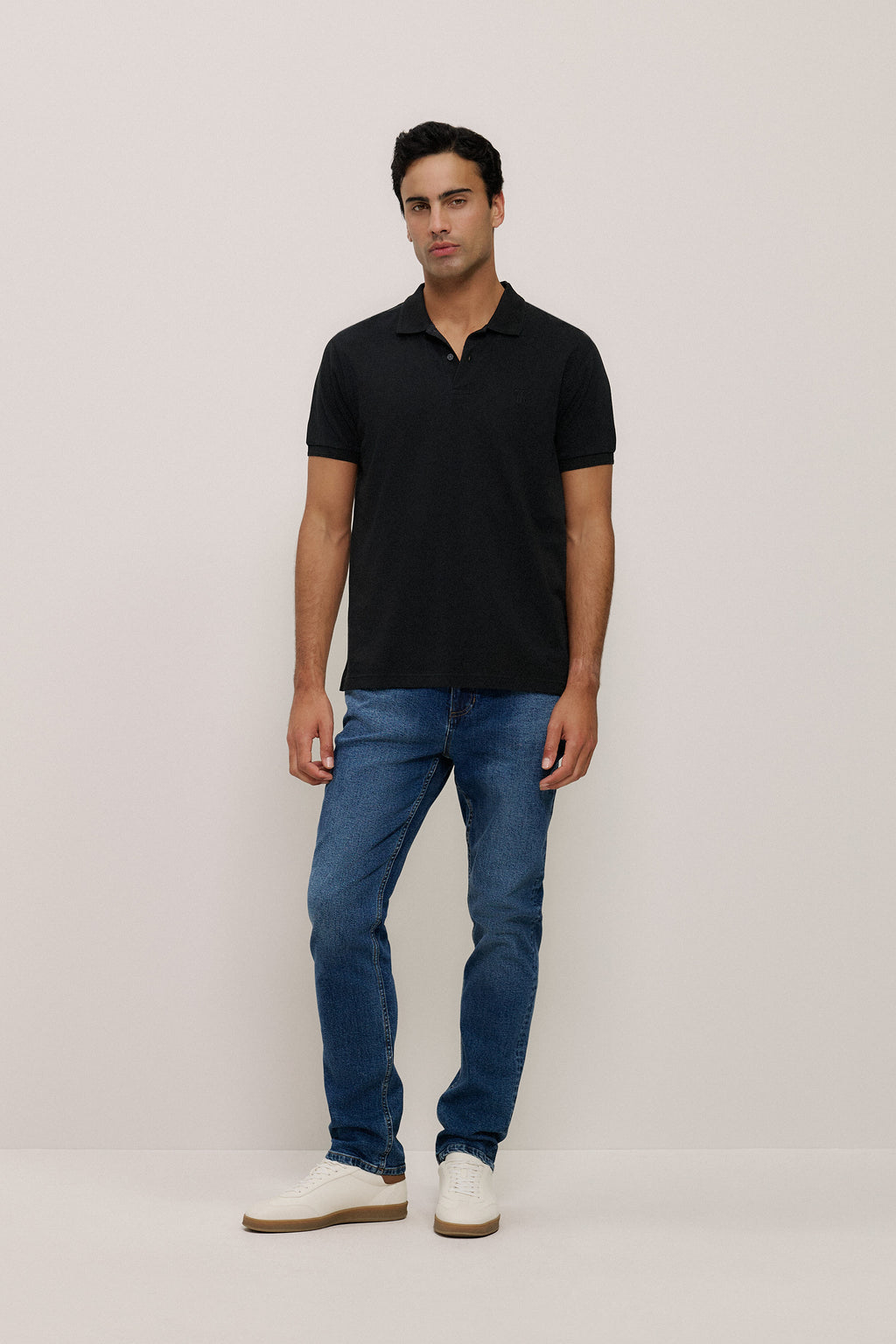Pique Monogram Short Sleeve Polo