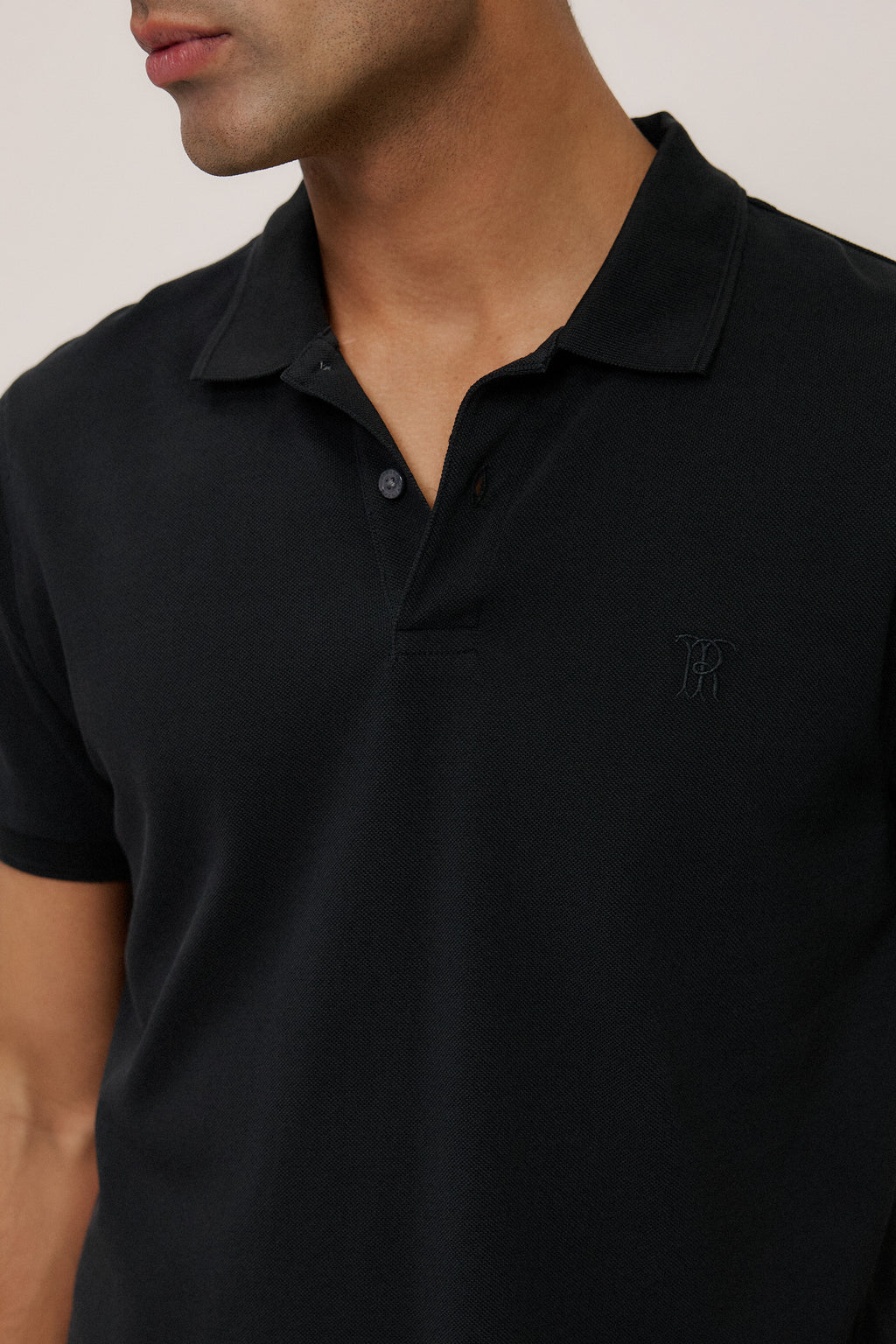 Pique Monogram Short Sleeve Polo