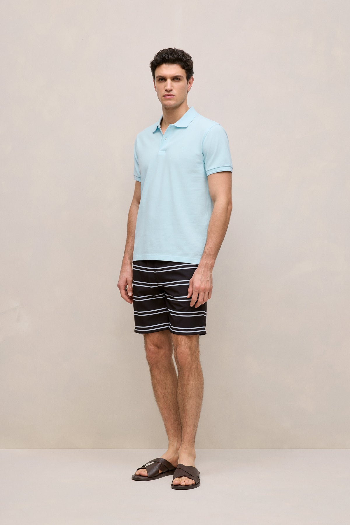 Pique Monogram Short Sleeve Polo