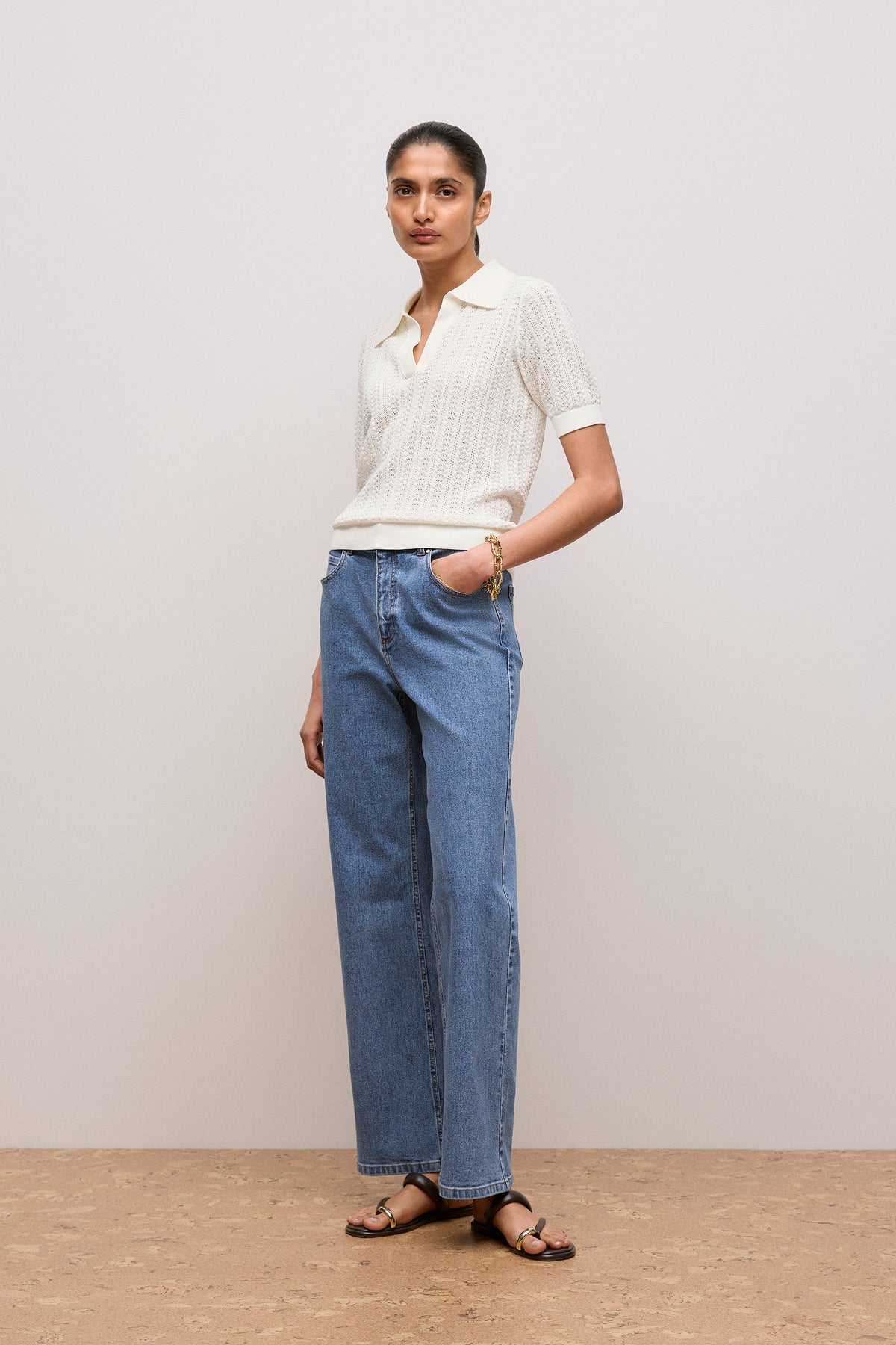 Mercerised Texture Knit Polo