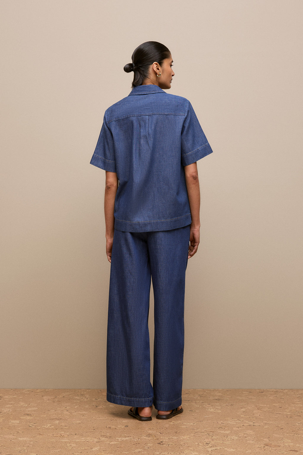 Soft Denim Short Sleeve Shirt
